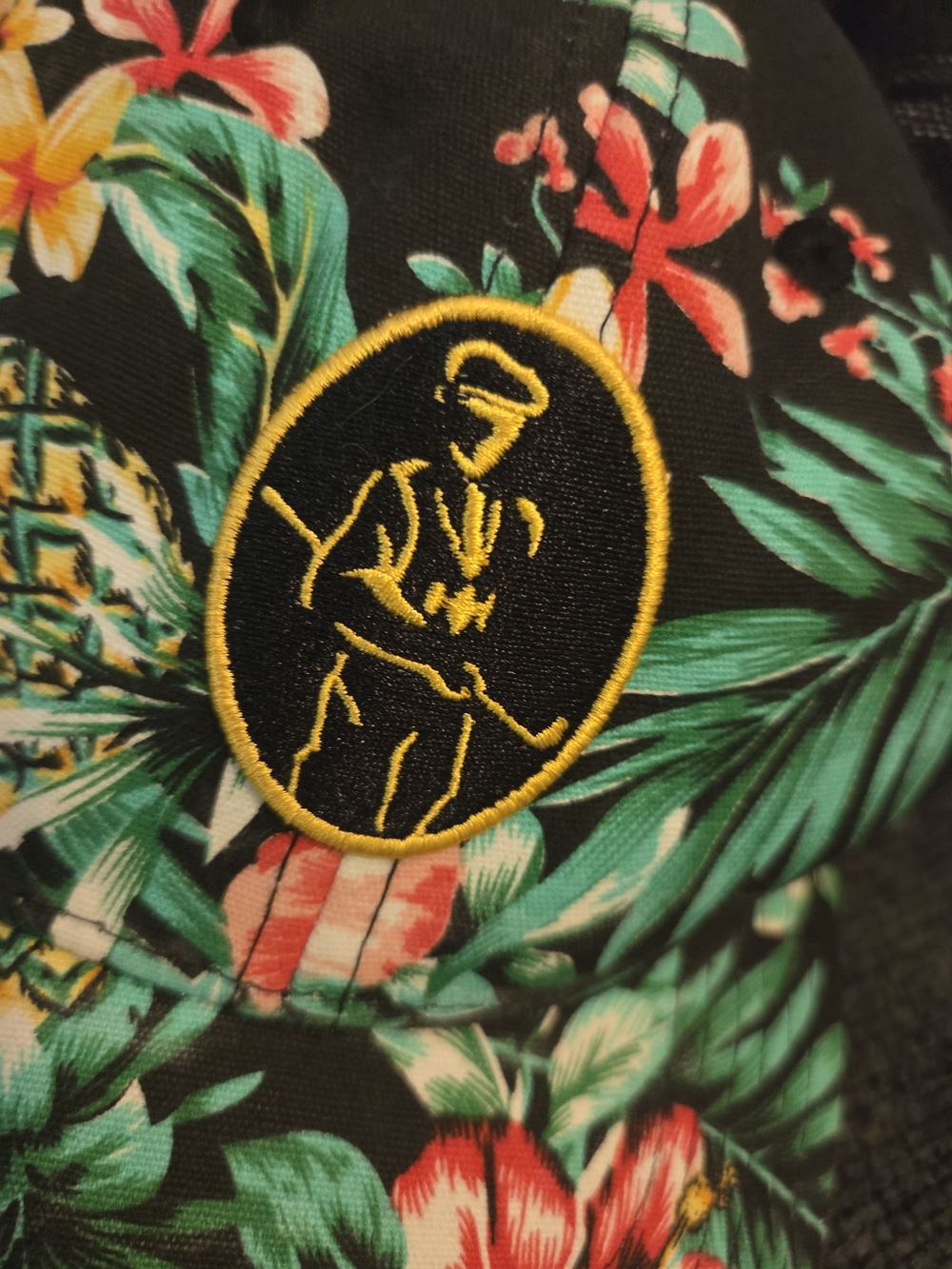 Legends Golf & Country Club Floral Embroidered Black Baseball Cap